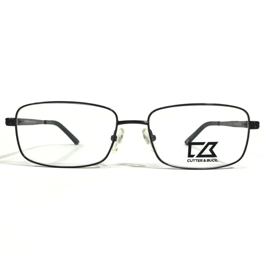 Cutter & Buck Eyeglasses Frames Locust Gunmetal Black Rectangular 54-16-135